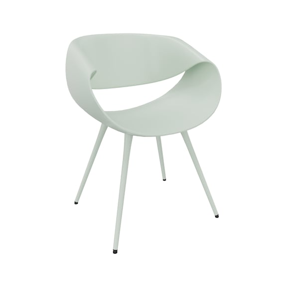 Z&Uuml;CO Little Perillo eco with plastic glides, colour soft green - Little Perillo Eco conference chair