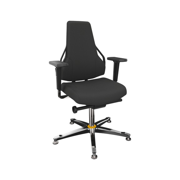 DAUPHIN Tec Identity ESD, ID yellow, SRP King ID black, 3F armr., gliders - Tec Identity KING work chair for ESD areas
