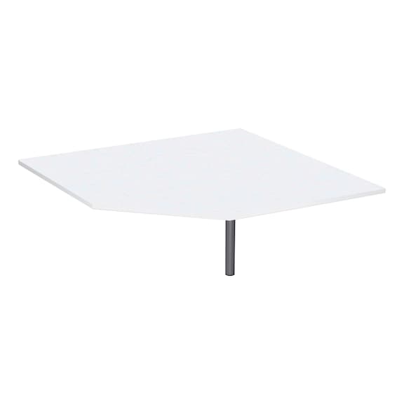 Bağlantı tezgahı C ayağı Flex 1225x1225 beşgen beyaz/g&uuml;m&uuml;ş - Flex C ayaklı bağlantı tezgahı, beşgen