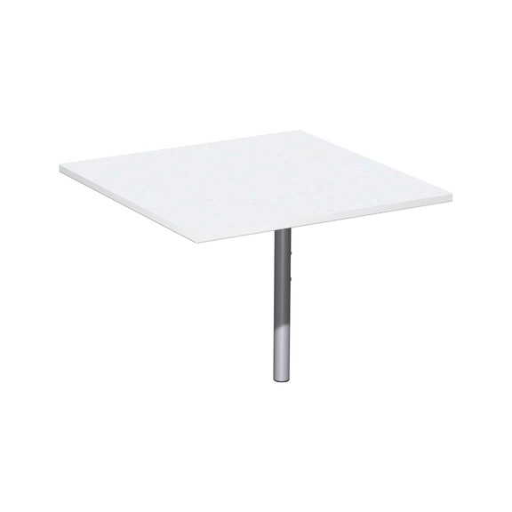 Linking top C foot Flex 800x800 square in white/silver - Linking top C foot Flex, square