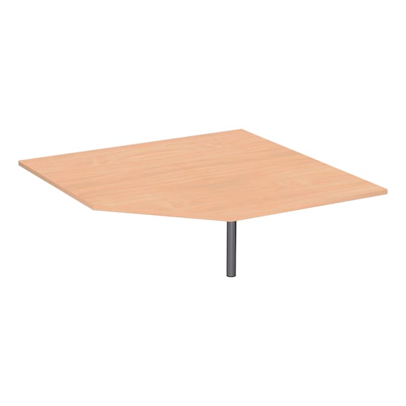 Propojovac&iacute; deska Flex, 4&nbsp;nohy, 1225x1225, pěti&uacute;heln&iacute;k, buk/stř&iacute;brn&aacute; - Propojovac&iacute; deska 4&nbsp;nohy Flex, pěti&uacute;heln&iacute;kov&aacute;