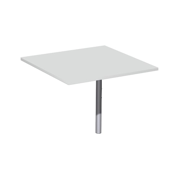 Flex 4 ayaklı bağlantı tezgahı 800x800 kare a&ccedil;ık gri/g&uuml;m&uuml;ş - Flex, 4 ayaklı bağlantı tezgahı, kare