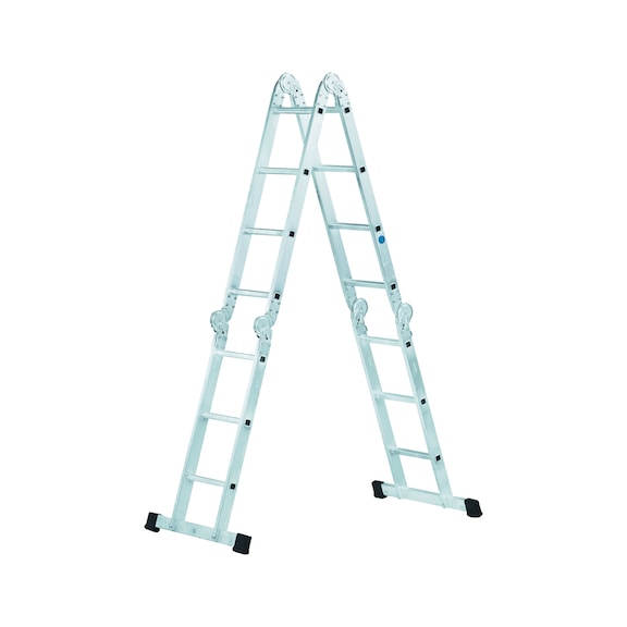 ZARGES Reformladder, 4-delig, ladderlengte 4,74 m 4 x 4 sporten - Multitec M multifunctionele ladder