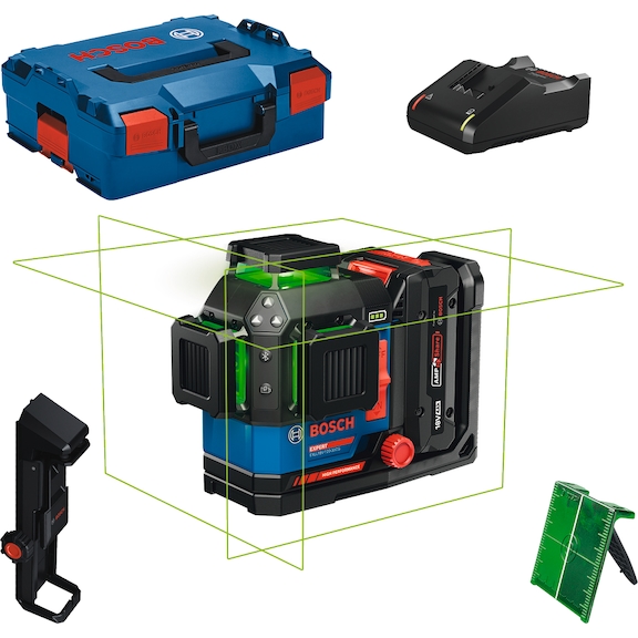 BOSCH EXPERT EXLL18V-120-33CG line laser with 1 EXBA18V-40 battery - Cross-line laser EXPERT EXLL18V-120-33CG