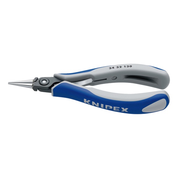 KNIPEX Precision electronics gripping pliers with multi-component sleeves, burnished 34 32 130 - Electronics pliers