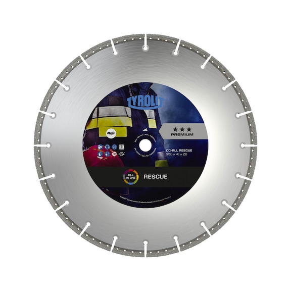 TYROLIT DC-ALL RESCUE Trockenschnitt-S&auml;gebl&auml;tter 350x4,1x20 PREMIUM Universal - S&auml;geblatt (Sonstige)