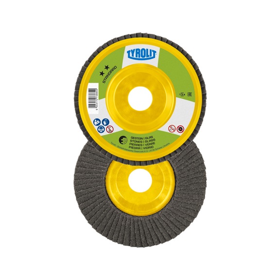 TYROLIT Straight fan disc 178x22.23 mm C120 STANDARD rock - Flap grinder wheel