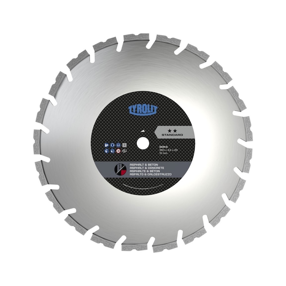 TYROLIT DCA+C Trockenschnitt-S&auml;gebl&auml;tter 350x3,2/2,4x25,4 STANDARD Asphalt und Beton - S&auml;geblatt (Sonstige)