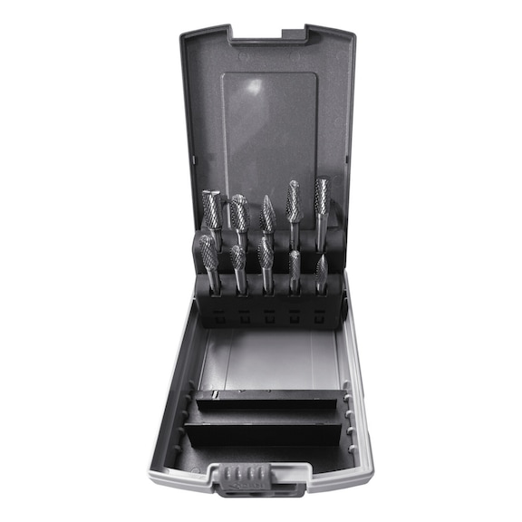 TYROLIT 10-piece PREMIUM carbide cutter set for steel/stainless steel/cast iron 845416 - Sanding segment, honing tool, sharpening stone
