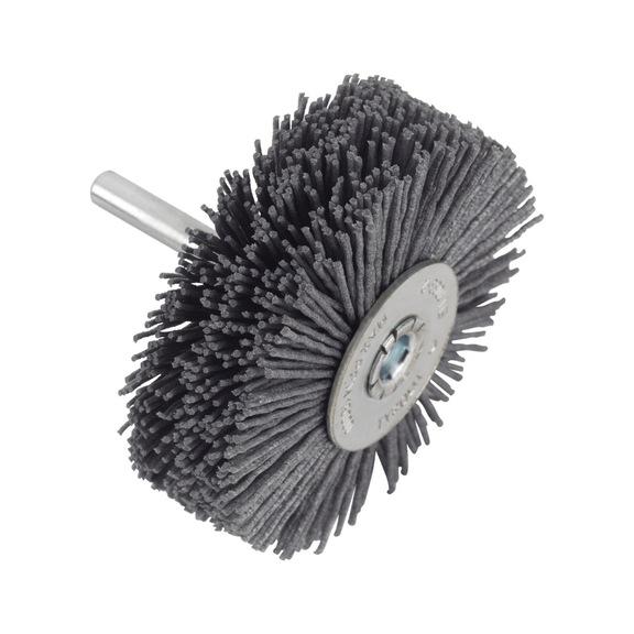 TYROLIT Round brush with shaft 75x10x15-6x30 DK C1 mm BASIC universal - Sanding pin and sanding object with threaded attachment (shaft)