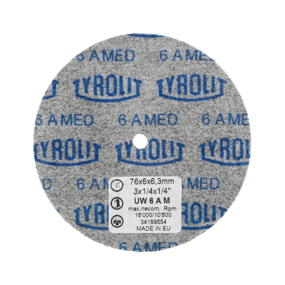 TYROLIT Compact disc, pressed 76x13x6.4 mm 2S FEIN PREMIUM universal - Sanding tool made of sanding compound