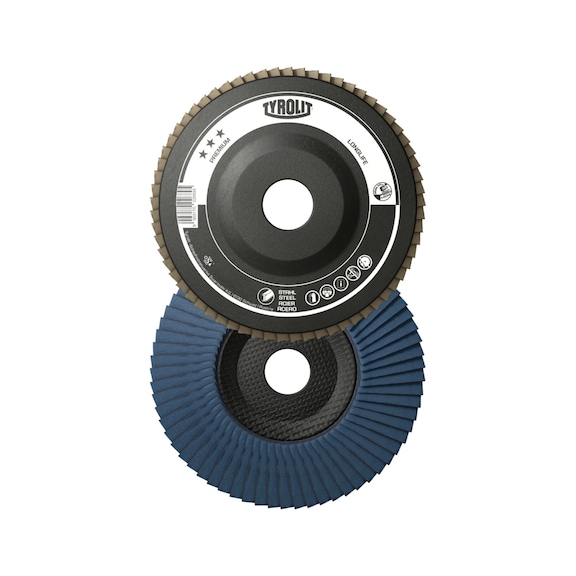 TYROLIT LONGLIFE straight fan disc 178x22.23 mm ZA40 PREMIUM steel - Flap grinder wheel