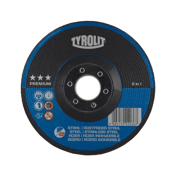 TYROLIT Schruppscheibe 115x7x22,23 mm A24Q PREMIUM Stahl/Inox - Schruppschleifscheibe