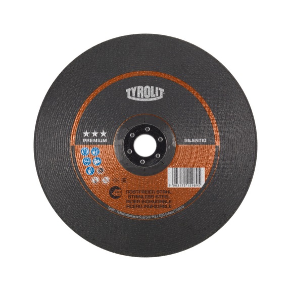 TYROLIT SILENTIO roughing disc 230x8x22.23 mm A30R PREMIUM Inox - Roughing grinding wheel