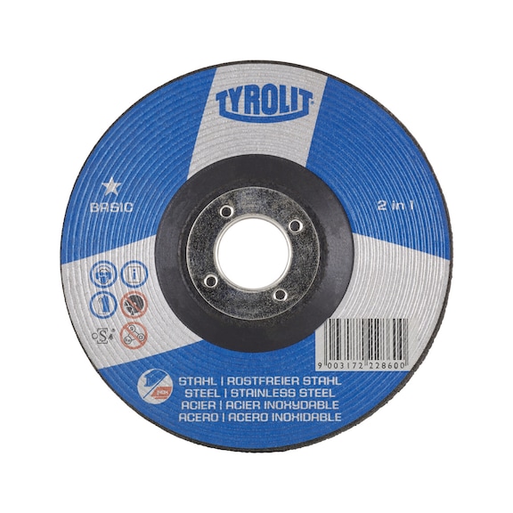 TYROLIT Schruppscheibe 178x6x22,23 mm A30Q BASIC Stahl/Inox - Schruppschleifscheibe
