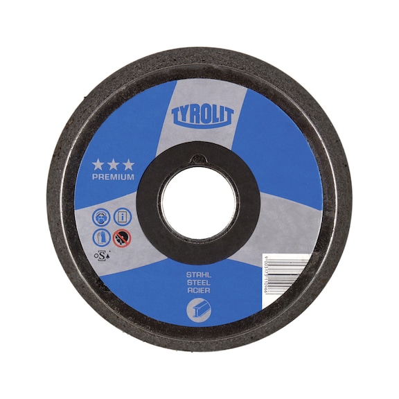 TYROLIT Resin grinding wheel 110/90x55xM14 A16 P4 B84 PREMIUM Steel - Sanding tool with diamond or boron-nitride with bore