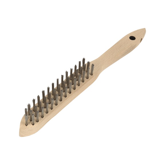 TYROLIT Universal hand brush 290x38x25 5 rows E0.35 PREMIUM Inox - Sanding pin and sanding object with threaded attachment (shaft)
