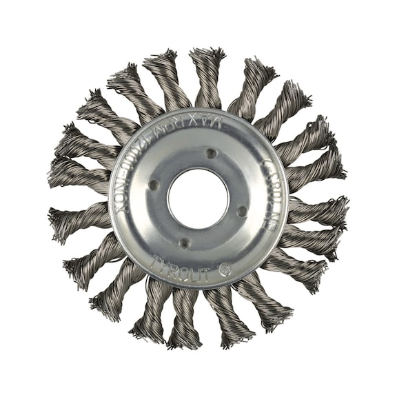 TYROLIT Round brush 178x15x44xM14 DZ E0.35 mm PREMIUM Inox - Sanding pin and sanding object with threaded attachment (shaft)