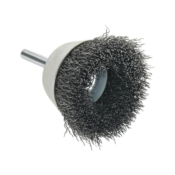 TYROLIT Topfschaftb&uuml;rste 70x15x25-6x30 gewellter Draht S0,3 mm BASIC Stahl - Schleifstift und Schleifk&ouml;rper mit Gewindeeinsatz