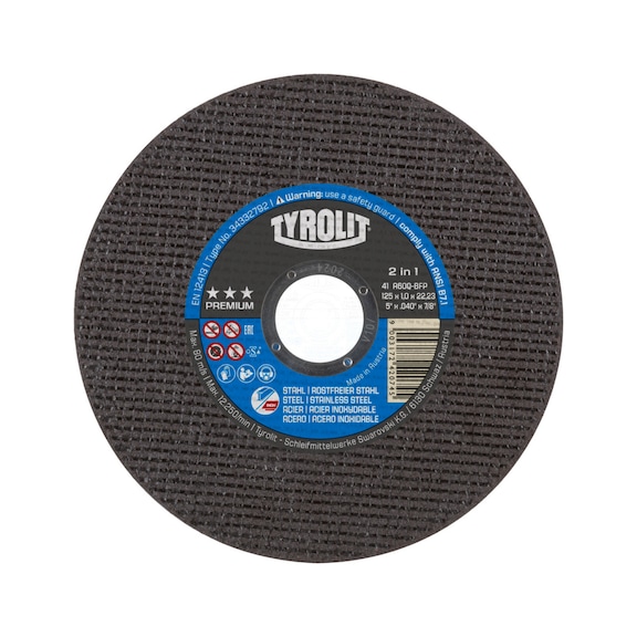 TYROLIT Trennscheibe gekr&ouml;pft 230x1,9x22,23 mm A46 PREMIUM Stahl/Inox - Trennschleifscheibe