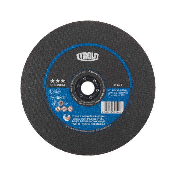 TYROLIT Trennscheibe gerade 230x3x22,23 mm A30 PREMIUM Stahl/Inox - Trennschleifscheibe