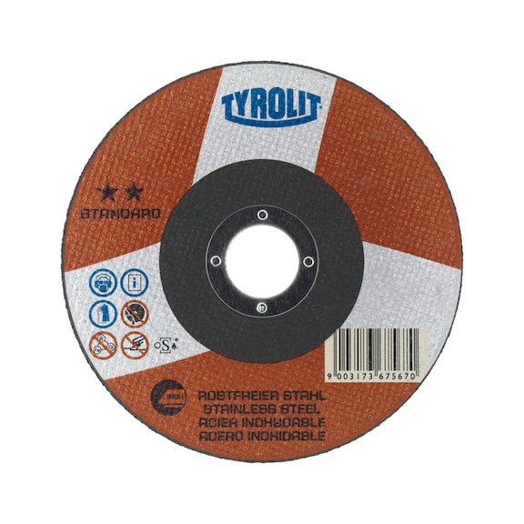 TYROLIT Straight cutting disc 125x1x22.23 mm A60 STANDARD stainless steel - Cutting-off wheel