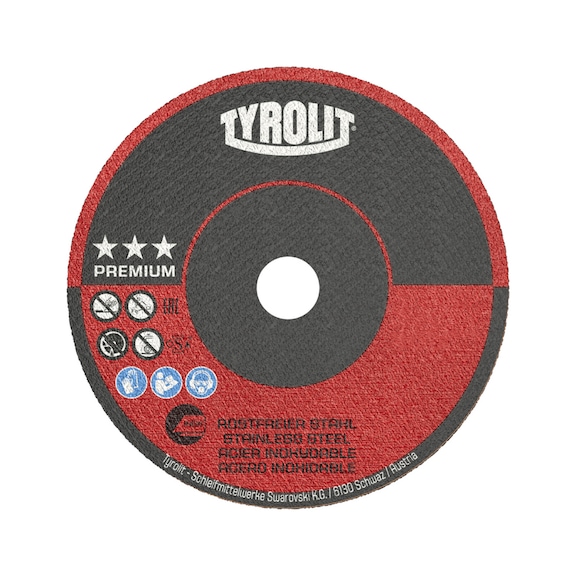 TYROLIT Straight cutting disc 63x1x10 mm A60 PREMIUM Inox 34576481