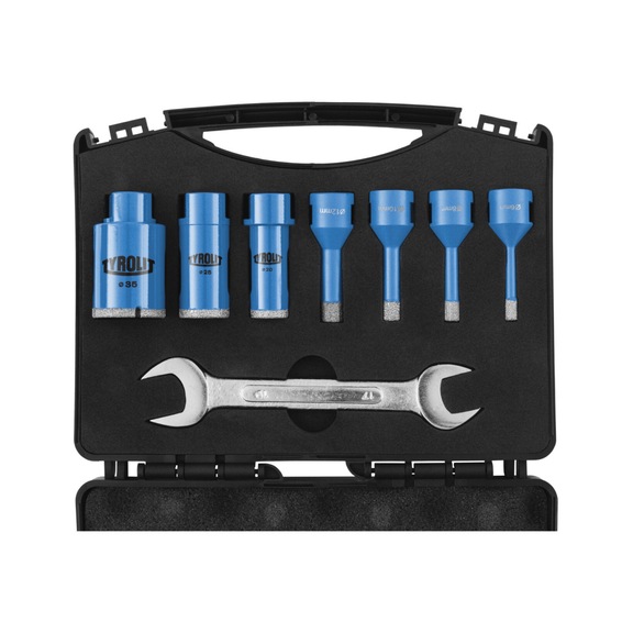 TYROLIT DDT Fliesenbohrset M14 330x250xSET PREMIUM 8-teilig f&uuml;r Fliesen und Keramik - Fliesenbohrer