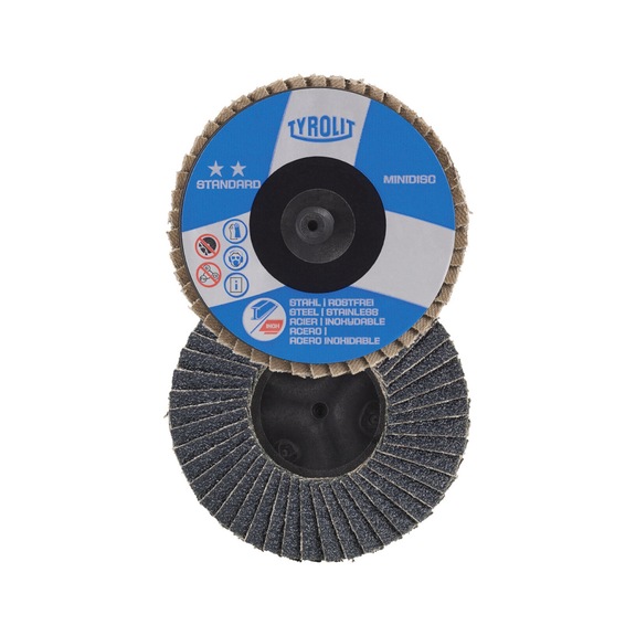 TYROLIT Quick-Change 50 fan disc ZA80 XMN STANDARD stainless steel/steel - Flap grinder wheel