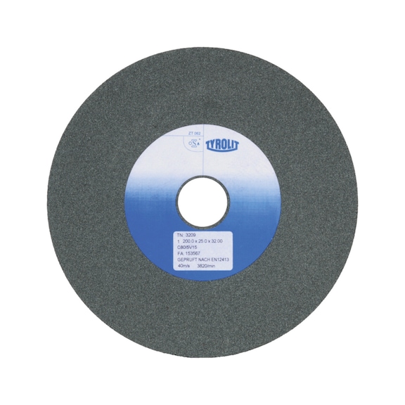 TYROLIT Straight external cylindrical grinding wheel 400x40x127 mm C100 V cast iron/carbide - Grinding wheel/grinding stone