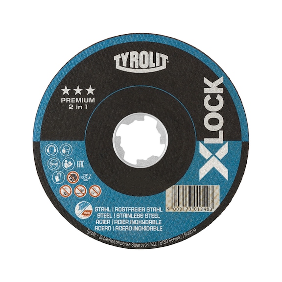 TYROLIT Trennscheibe X-LOCK gerade 115x1x22,23 mm A60 PREMIUM Stahl/Inox - Trennschleifscheibe