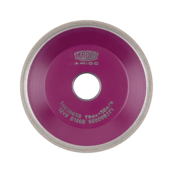 TYROLIT CBN Amigo grinding disc, dry grinding 125x25x20 mm B126 B steel/HSS - Grinding wheel/grinding stone