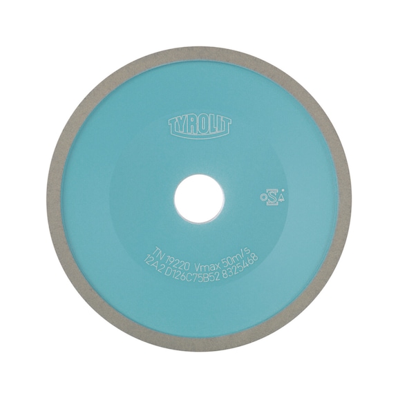 TYROLIT Diamond grinding disc, dry grinding, 125x16x20 mm D126 B Steel/HSS - Sanding tool with diamond or boron-nitride with bore