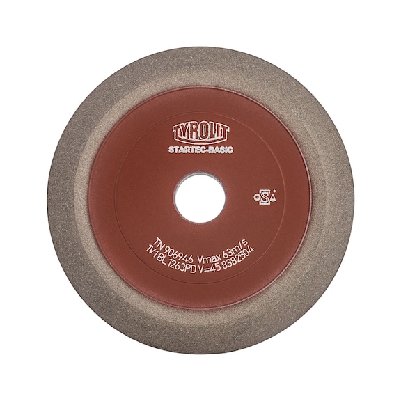 TYROLIT Startec-Basic grinding disc, wet grinding 125x12x20 mm B126 B steel/HSS - Grinding wheel/grinding stone