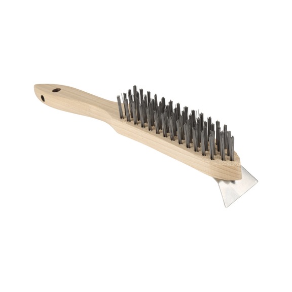 TYROLIT Handgef&uuml;hrte B&uuml;rste mit Schaber 290x32x140 4 Reihen S0,35 PREMIUM Stahl - Schleifsegment, Honwerkzeug, Schleifstab, Abziehstein