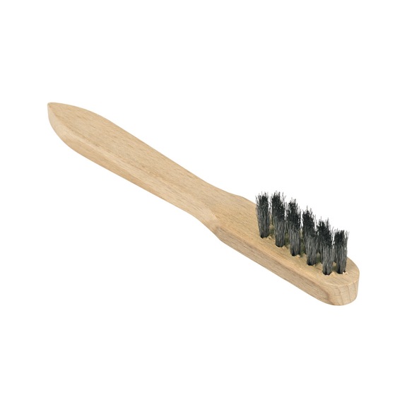 TYROLIT Z&uuml;ndkerzenb&uuml;rste 145x18x35 3 Reihen S0,15 PREMIUM Stahl - Schleifstift und Schleifk&ouml;rper mit Gewindeeinsatz