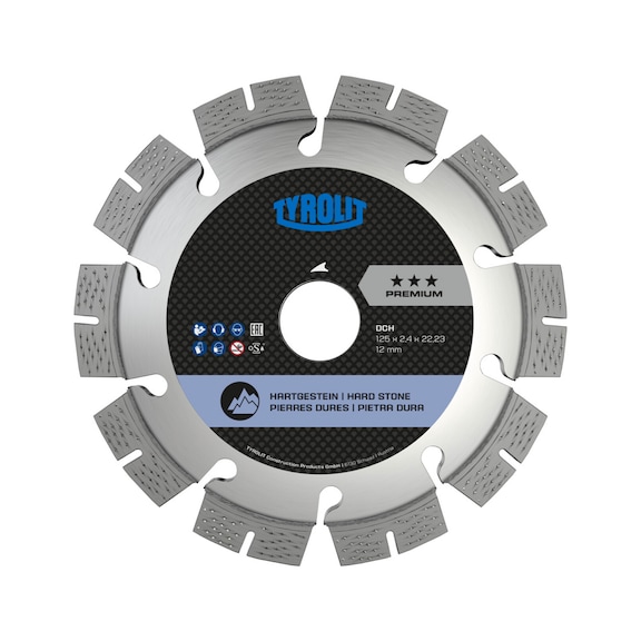 TYROLIT DCH dry-cut saw blades 125x2.4/1.8x22.23 PREMIUM hard rock - Saw blade (other)