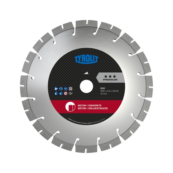 TYROLIT DCC dry-cut saw blades 125x2.4/1.8x22.23 PREMIUM Concrete - Saw blade (other)
