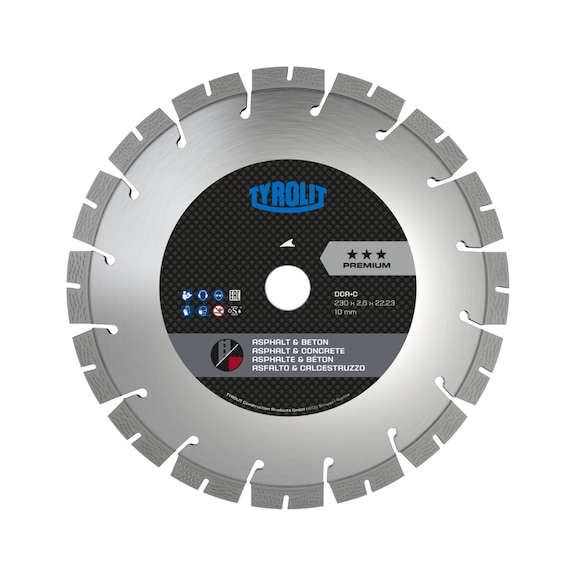 TYROLIT DCA+C dry-cutting saw blades 115x2.4/1.8x22.23 PREMIUM for asphalt and concrete - Saw blade (other)