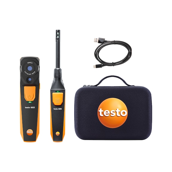 TESTO Mould kit testo 860i 860i thermal imager with 605i Bluetooth humidity probe - Thermal imaging camera