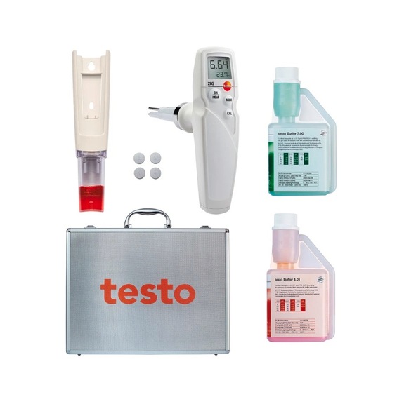 TESTO Starter-Set - pH- /Temperatur-Messger&auml;t f&uuml;r halbfeste Medien testo 205 - pH Messger&auml;t