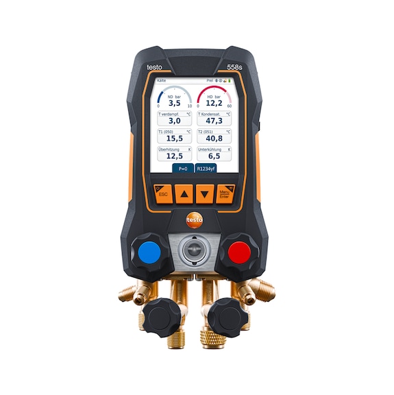 TESTO Digital installation aid testo 558s with 4-way valve block and touchscreen - Installation aids