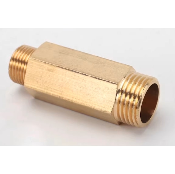XINGZHE pneumatic brass extended straight reducer fittingG1/2-G3/8 - XINGZHE pneumatic brass extended straight reducer fitting