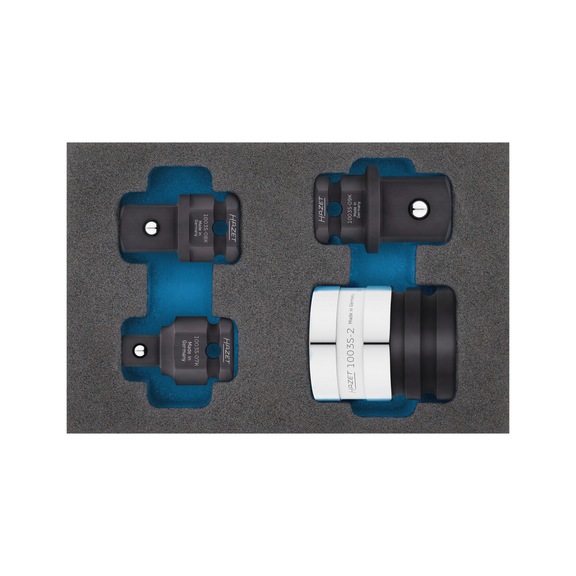 HAZET Kraft-Schnellwechseladapter Satz 1003S/4 Au&szlig;en-Sechskant 1/2 Zoll (12,5 mm) - Reduzierst&uuml;ck (Steckeinsatz)