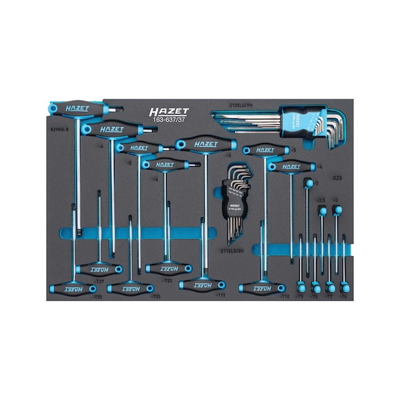 HAZET Tool set 163-637/37, 37-piece - Tool assortment