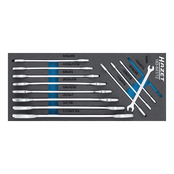 HAZET Spanner set 163-641/12 external hexagonal profile, 12-piece - Socket wrench set