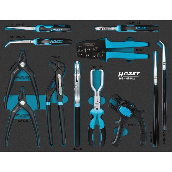 HAZET Tool set 163-678/12, 12-piece - Tool assortment
