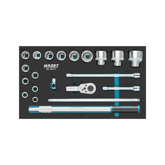 HAZET Tool set 163-681/21, 21-piece - Tool assortment