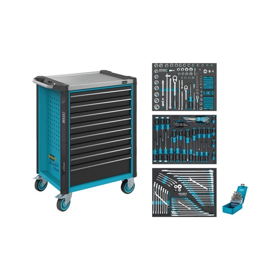 HAZET Werkstattwagen Assistent 179NX Sortiment 179NX-8/234 234-teilig - Werkstattwagen