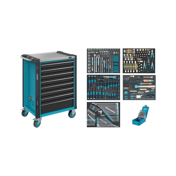 HAZET Werkstattwagen Assistent 179NX Sortiment 179NX-8/320 320-teilig - Werkstattwagen